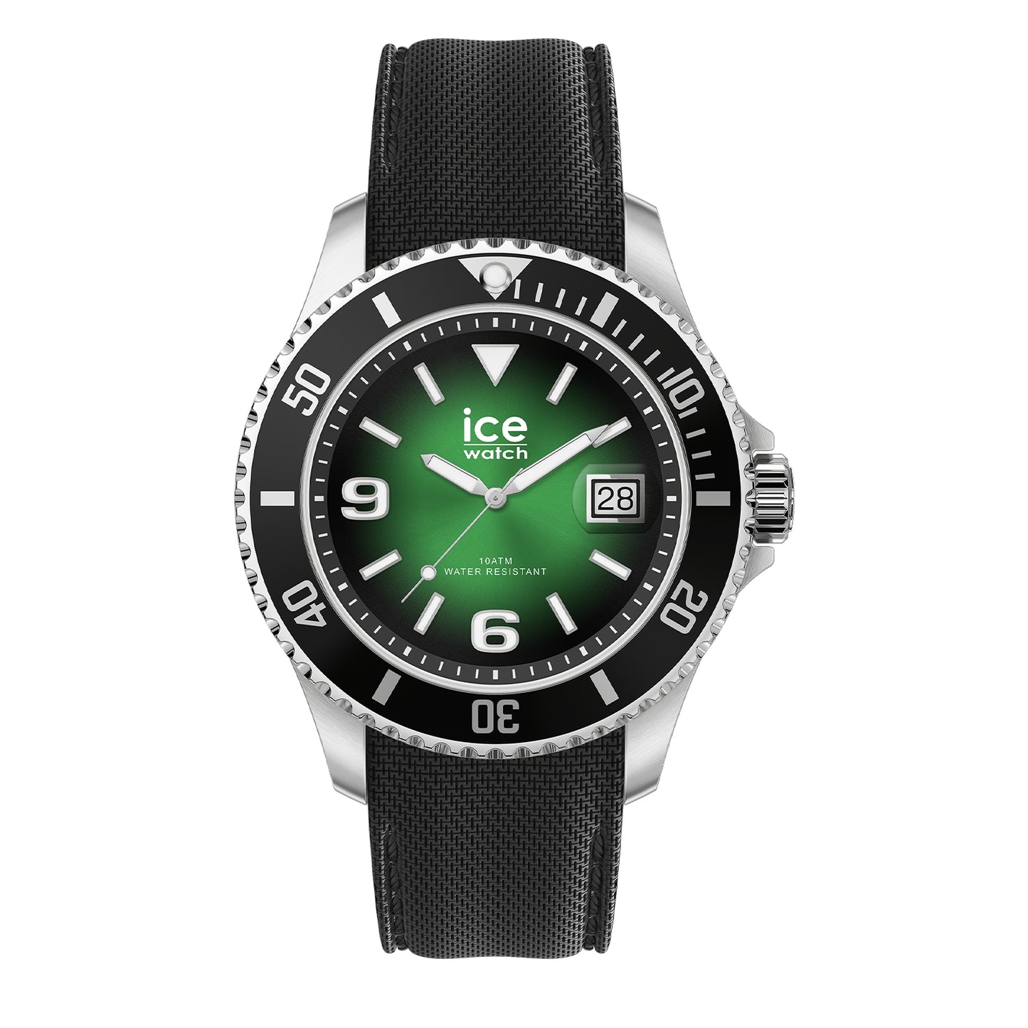 Ice 20343 watch for man with a green dial and silicone strap.