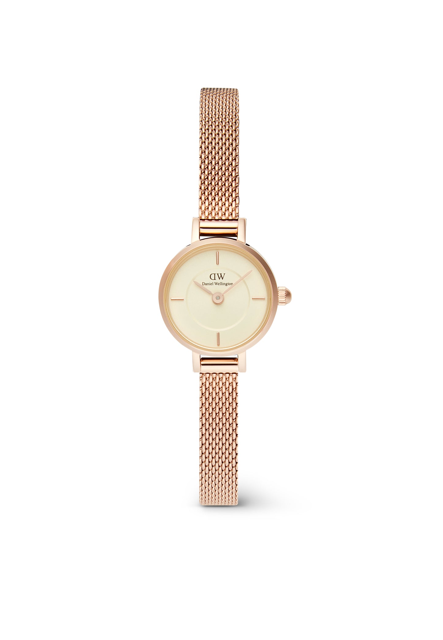 Daniel Wellington DW00100741 watch for women with a golden dial and stainless steel strap.