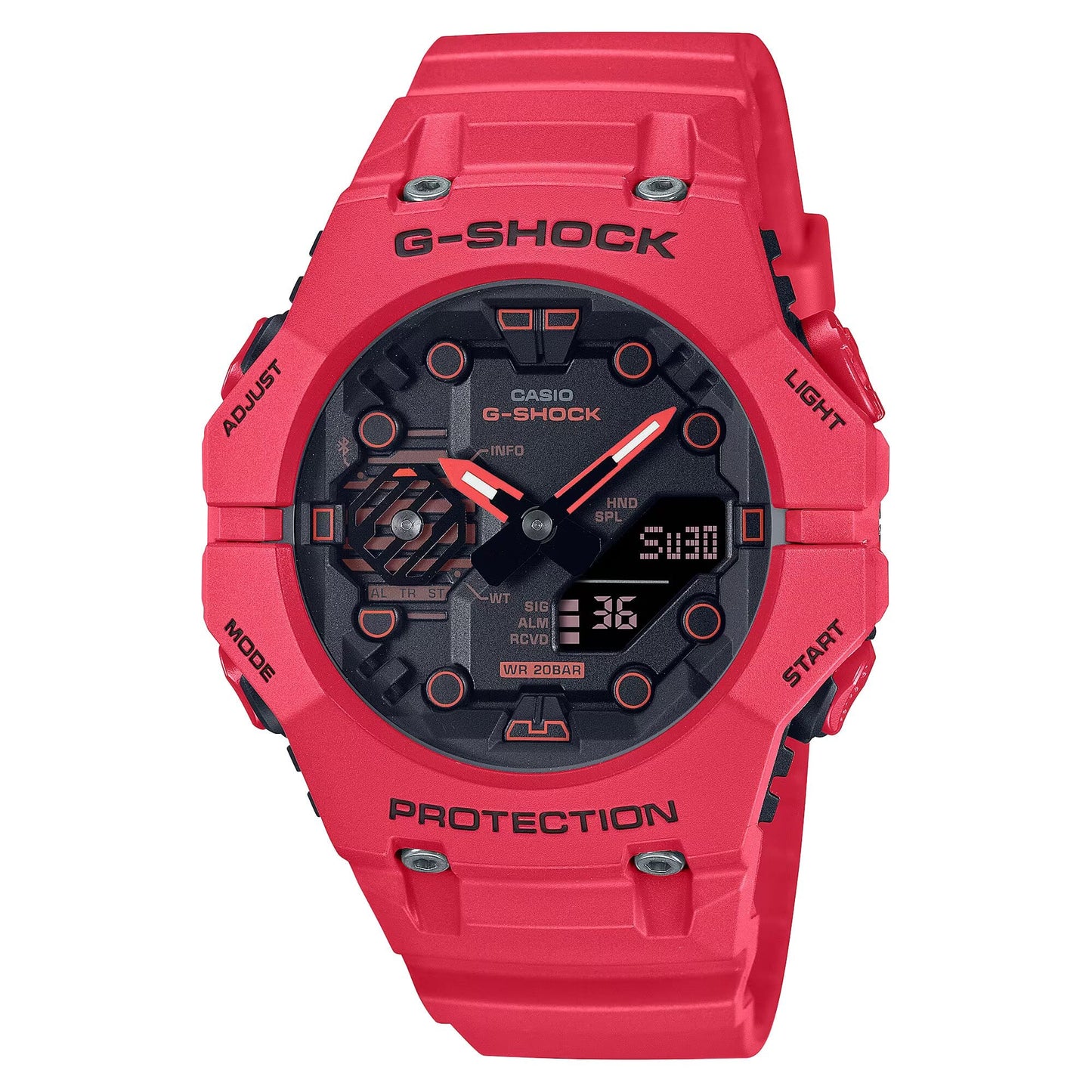 Casio GA-B001-4AER watch for man with a black dial and resin strap.