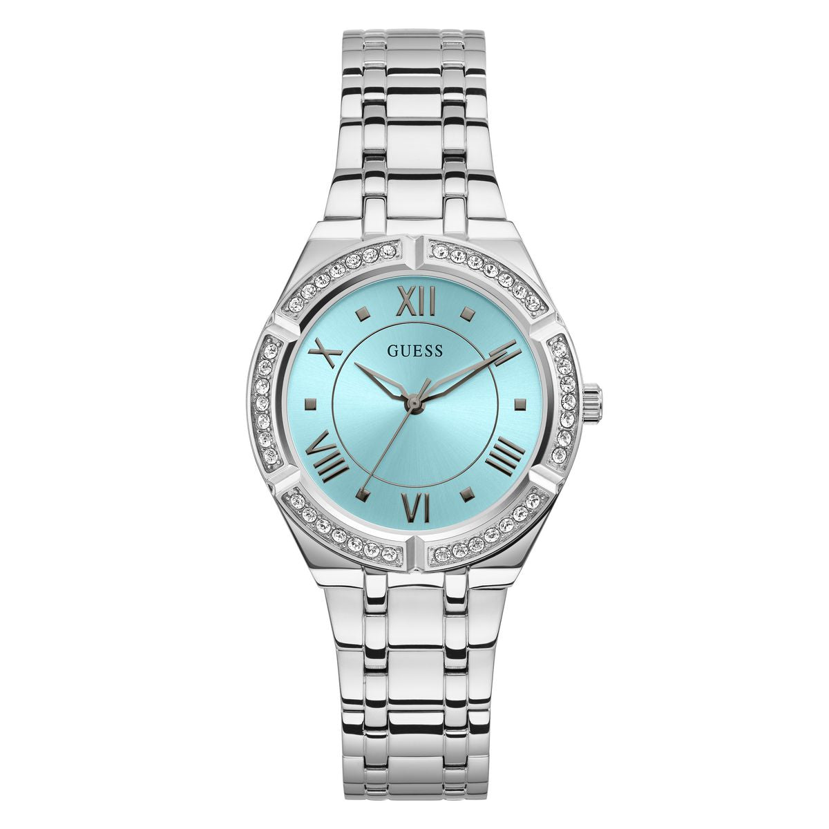 Guess GW0033L7 watch for women with a blue dial and stainless steel strap.