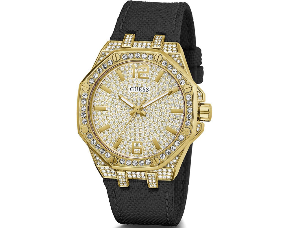 Guess GW0408L2 watch for women with a white dial and fabric strap.