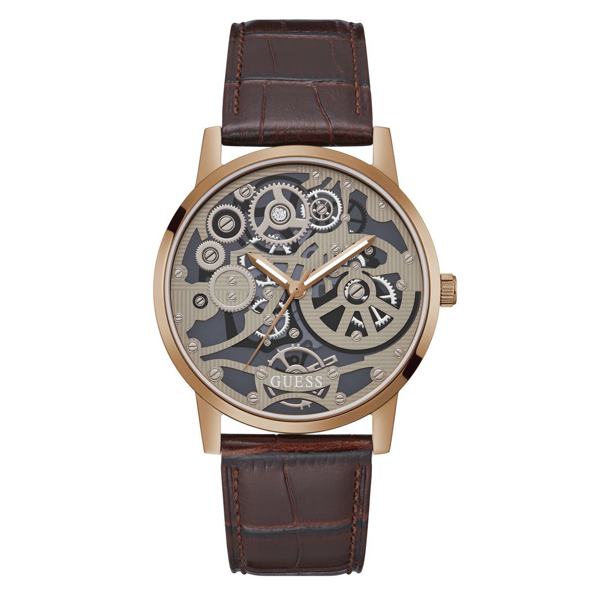 Guess GW0570G2 watch for man with a grey dial and leather strap.