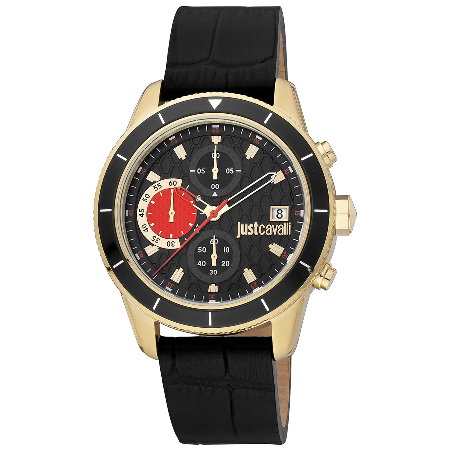 Just Cavalli JC1G215L0025 watch for man with a multicolored dial and leather strap.
