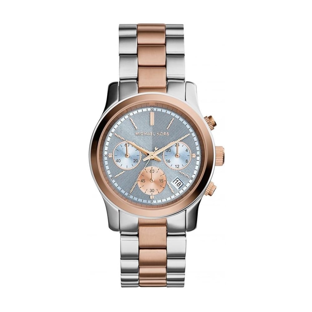 Michael Kors MK6166 watch for women with a grey dial and stainless steel strap.