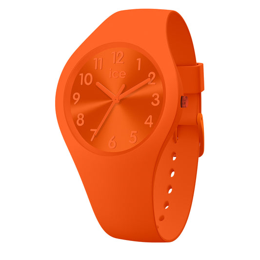 Ice IW017910 watch for women with a orange dial and silicone strap.