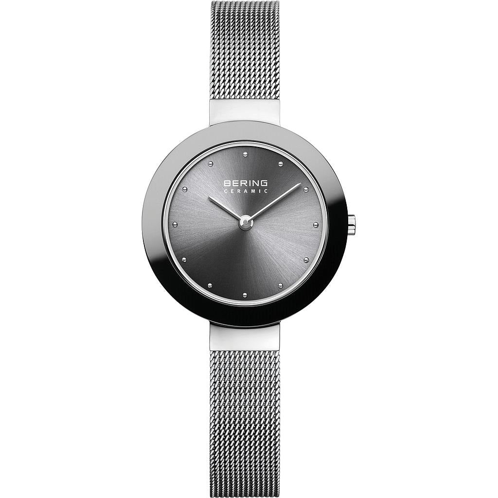 Bering 11429-389 watch for women with a grey dial and steel strap.