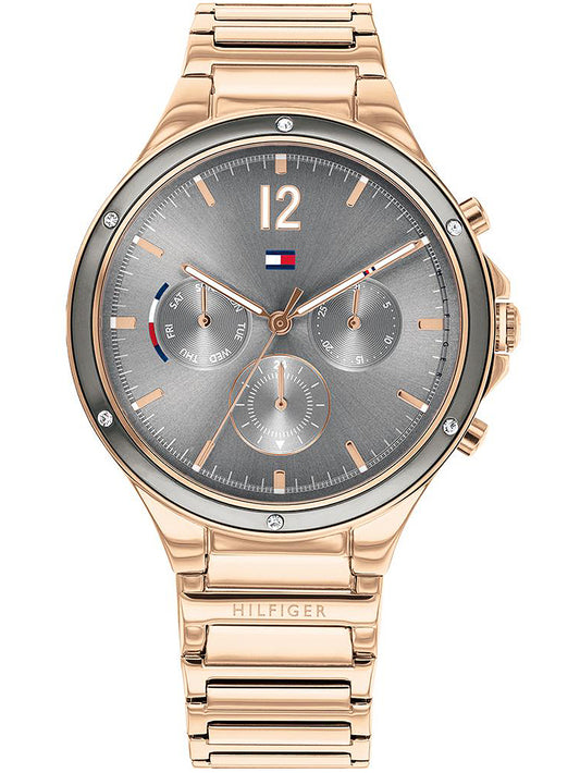 Tommy Hilfiger 1782277 watch for women with a grey dial and stainless steel strap.