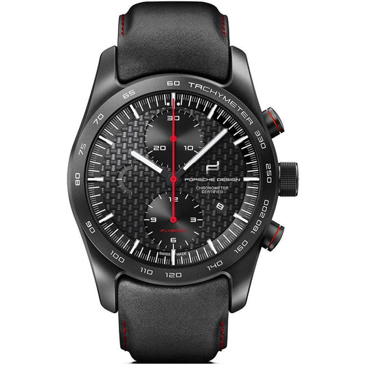 Porsche Design 6013.6.04.001.08.2 watch for man with a black dial and leather strap.