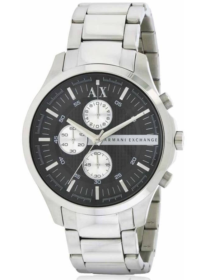 Armani Exchange AX2152 watch for man with a black dial and stainless steel strap.