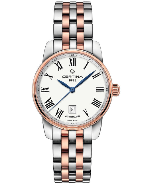 Certina C0010072201300 watch for woman with a white dial and stainless steel strap.