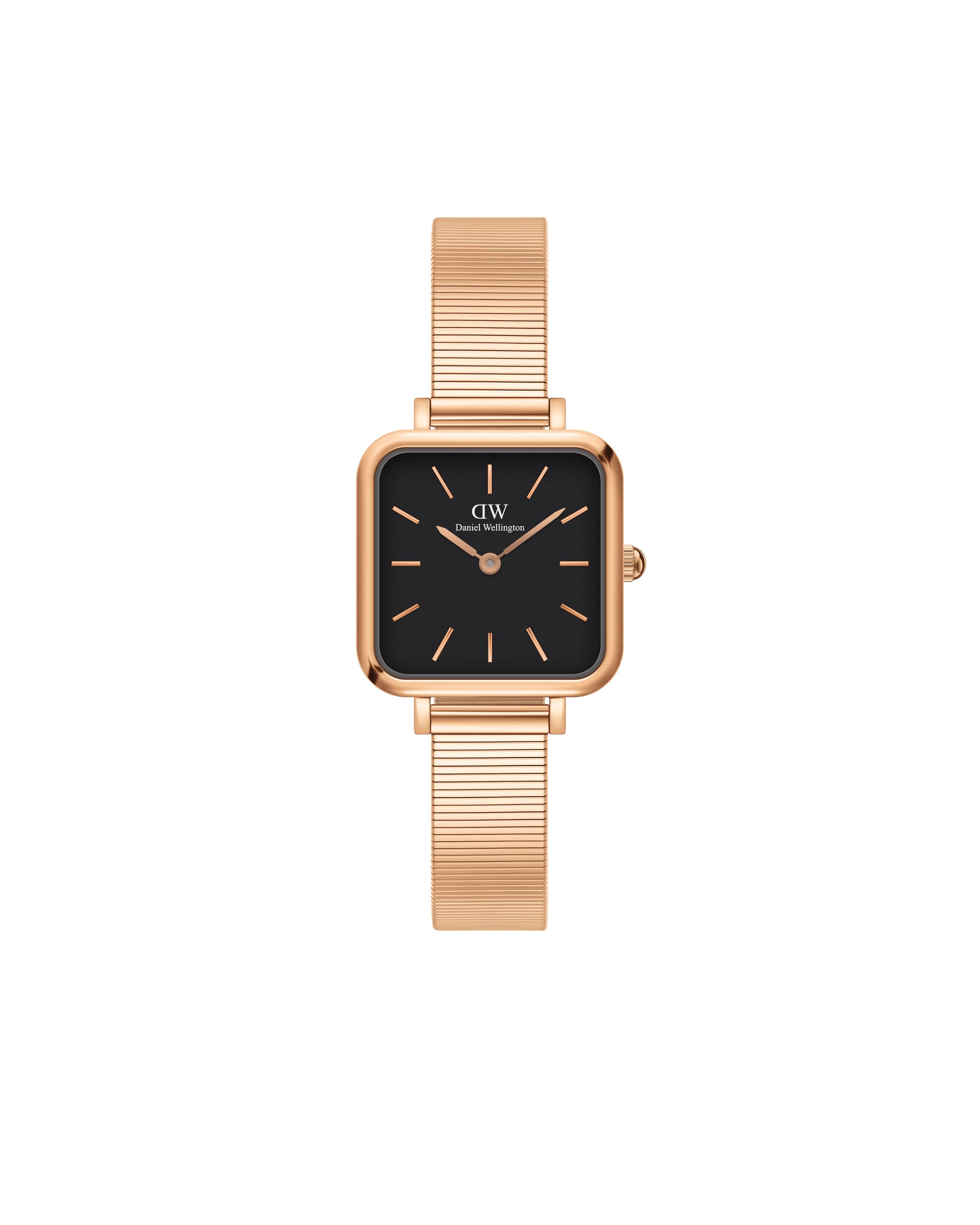 Daniel Wellington DW00100518 watch for women with a black dial and stainless steel strap.