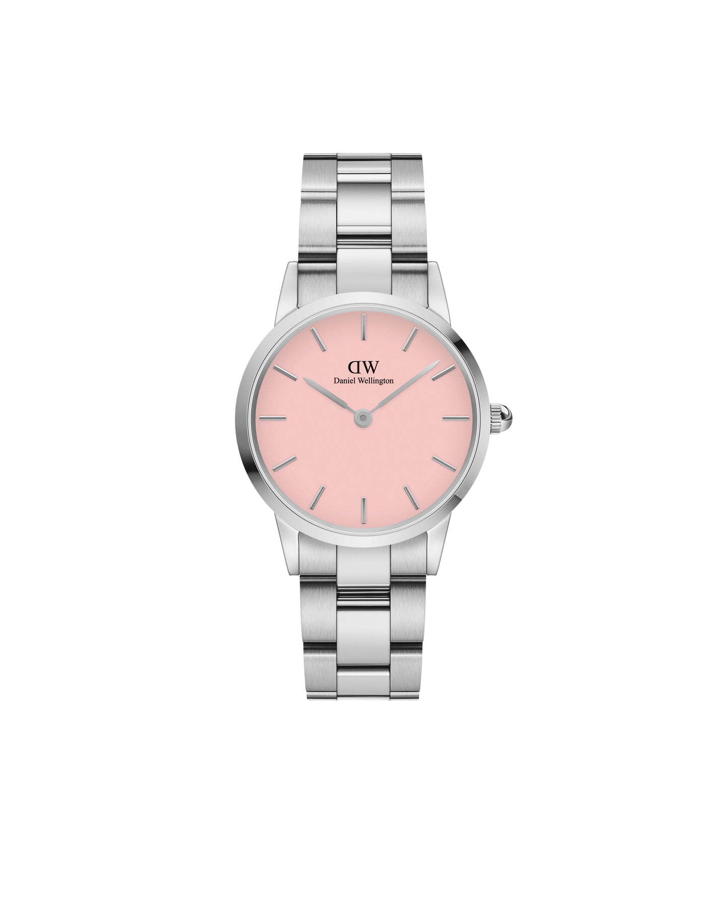 Daniel Wellington DW00100534 watch for women with a pink dial and stainless steel strap.