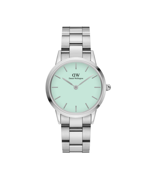 Daniel Wellington DW00100538 watch for women with a green dial and stainless steel strap.