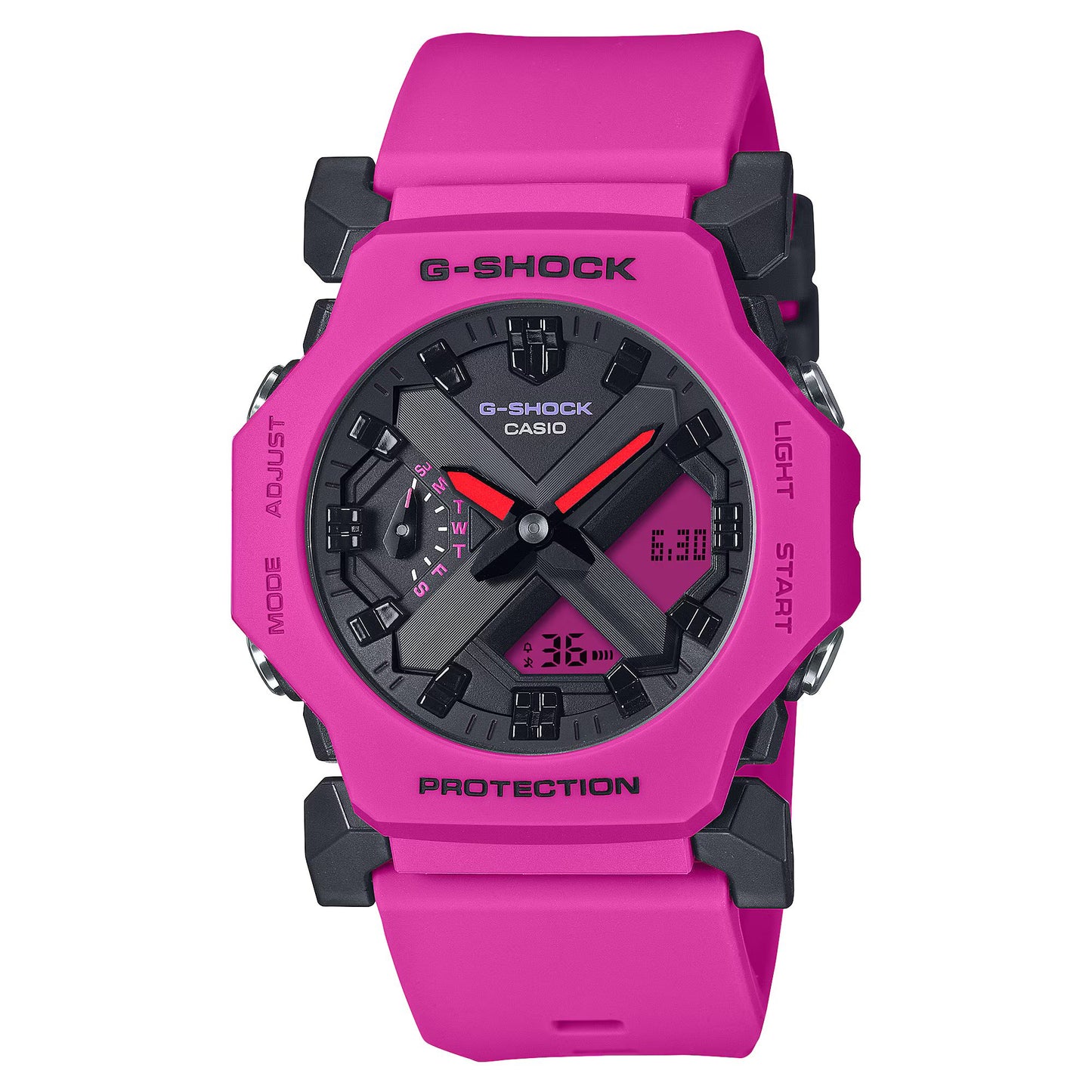 Casio GA-2300-4AER watch for women with a black dial and resin strap.