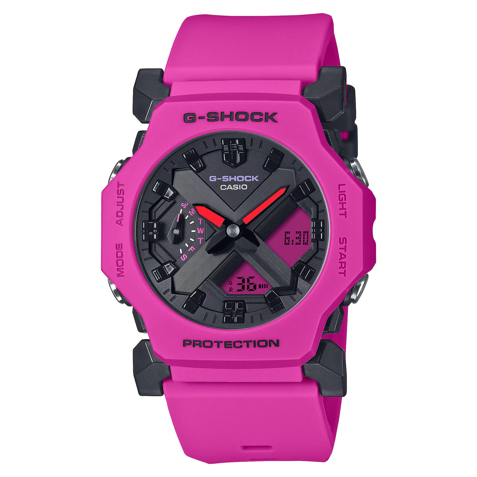 Casio GA-2300-4AER watch for women with a black dial and resin strap.
