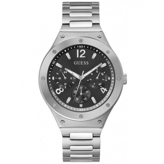 Guess GW0454G1 watch for man with a black dial and stainless steel strap.