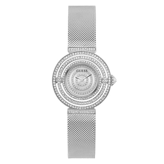 Guess GW0550L1 watch for women with a grey dial and stainless steel strap.