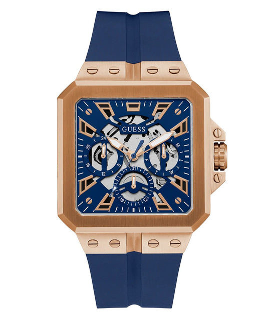 Guess GW0637G3 watch for man with a blue dial and silicone strap.
