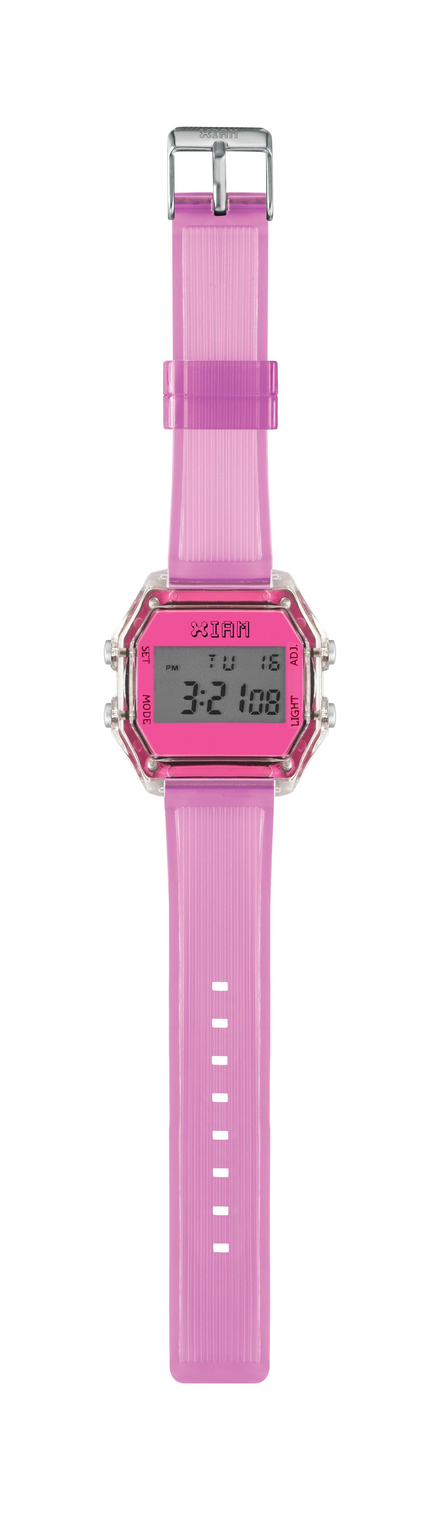 Iam IAM-KIT543 watch for woman with a fucsia dial and silicone strap.