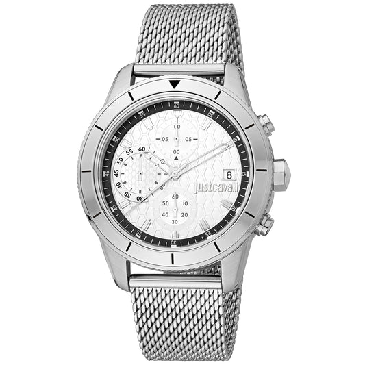 Just Cavalli JC1G215M0045 watch for man with a grey dial and stainless steel strap.