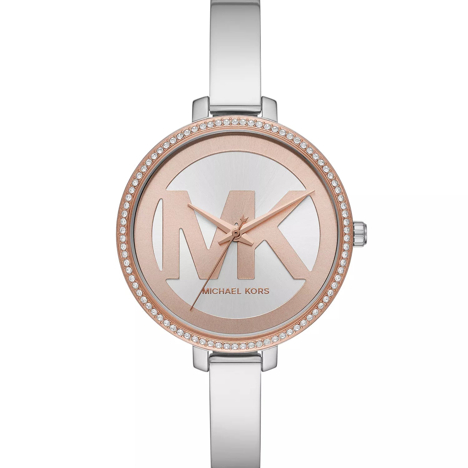 Michael Kors MK4546 watch for women with a silver dial and steel strap.