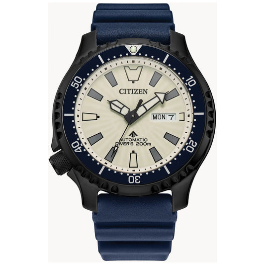 Citizen NY0137-09A watch for man with a yellow dial and polyurethane strap.