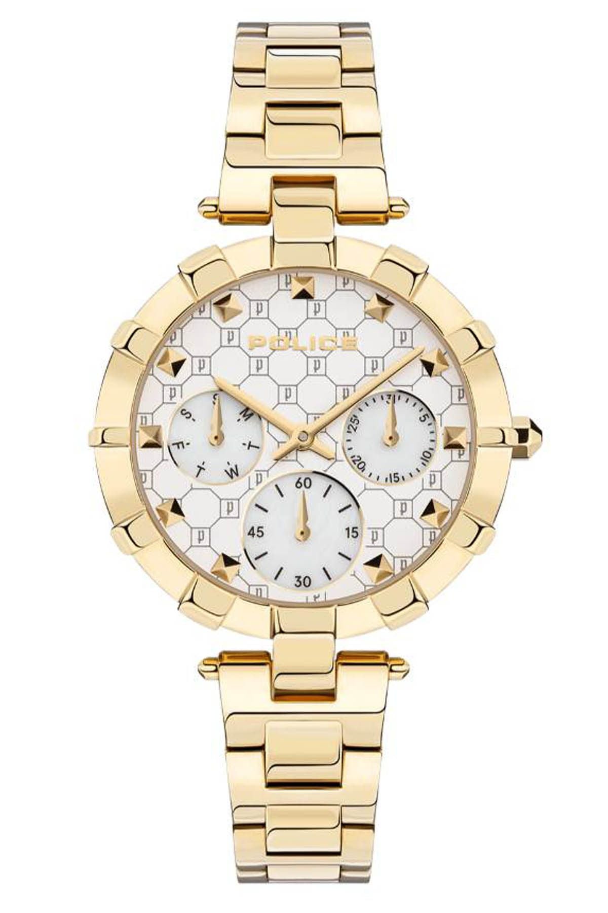 Police PEWLK2116401 watch for women with a white dial and stainless steel strap.