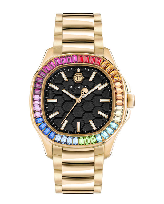 Philipp Plein PWTAA1224 watch for women with a black dial and stainless steel strap.