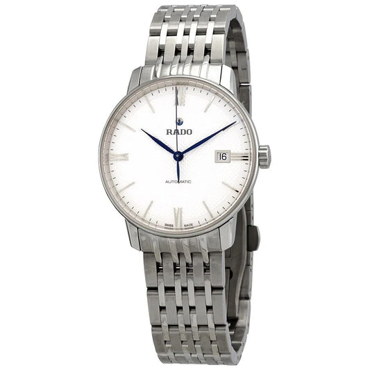 Rado R22860074 watch for man with a white dial and stainless steel strap.