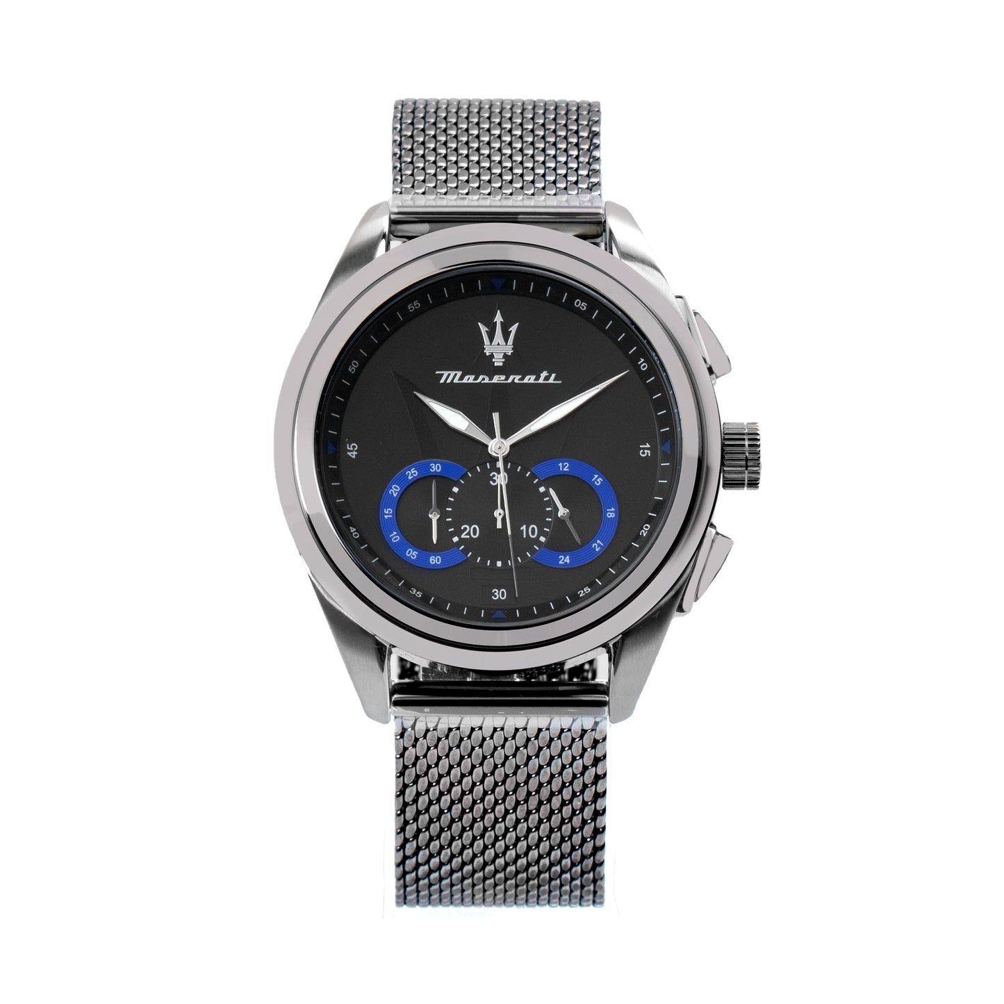 Maserati R8873612007 watch for man with a black dial and stainless steel strap.