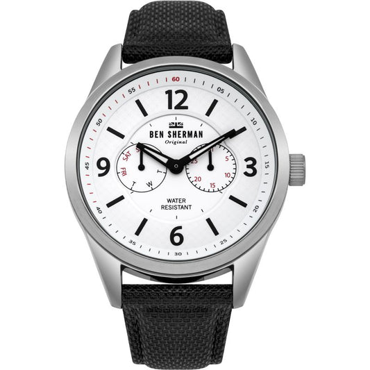 Ben Sherman WB069WB watch for man with a white dial and leather strap.