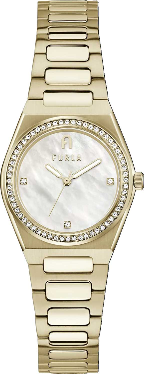 Furla WW00020001L2 watch for women with a beige dial and stainless steel strap.