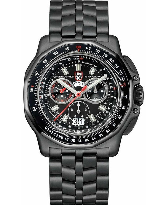 Luminox XA.9272 watch for man with a black dial and titanium strap.